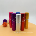 5ML 10ML Colored Refillable Perfume Aluminum Atomizer Fine Mist Pump Spray Bottle